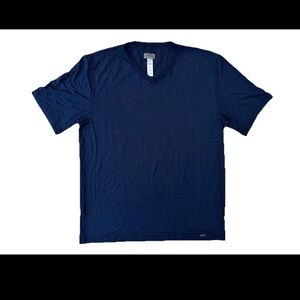 Hanro International of Switzerland V-neck T-shirt Navy Blue Sz XL Quiet Luxury